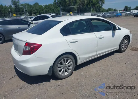 2012 Honda Civic Ex z USA, uszkodzony, nr VIN 2HGFB2F89CH588950